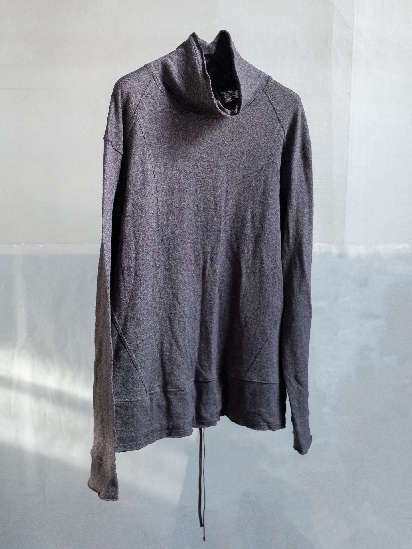 drop neck top / rat grey