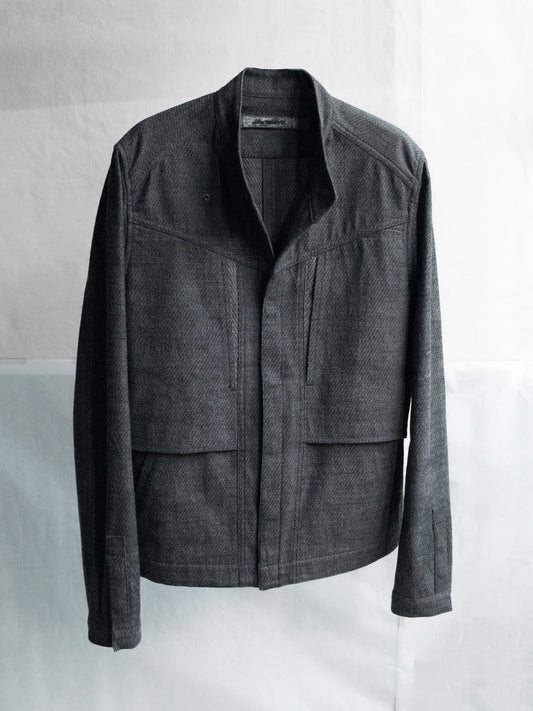 collarless jacket / lead