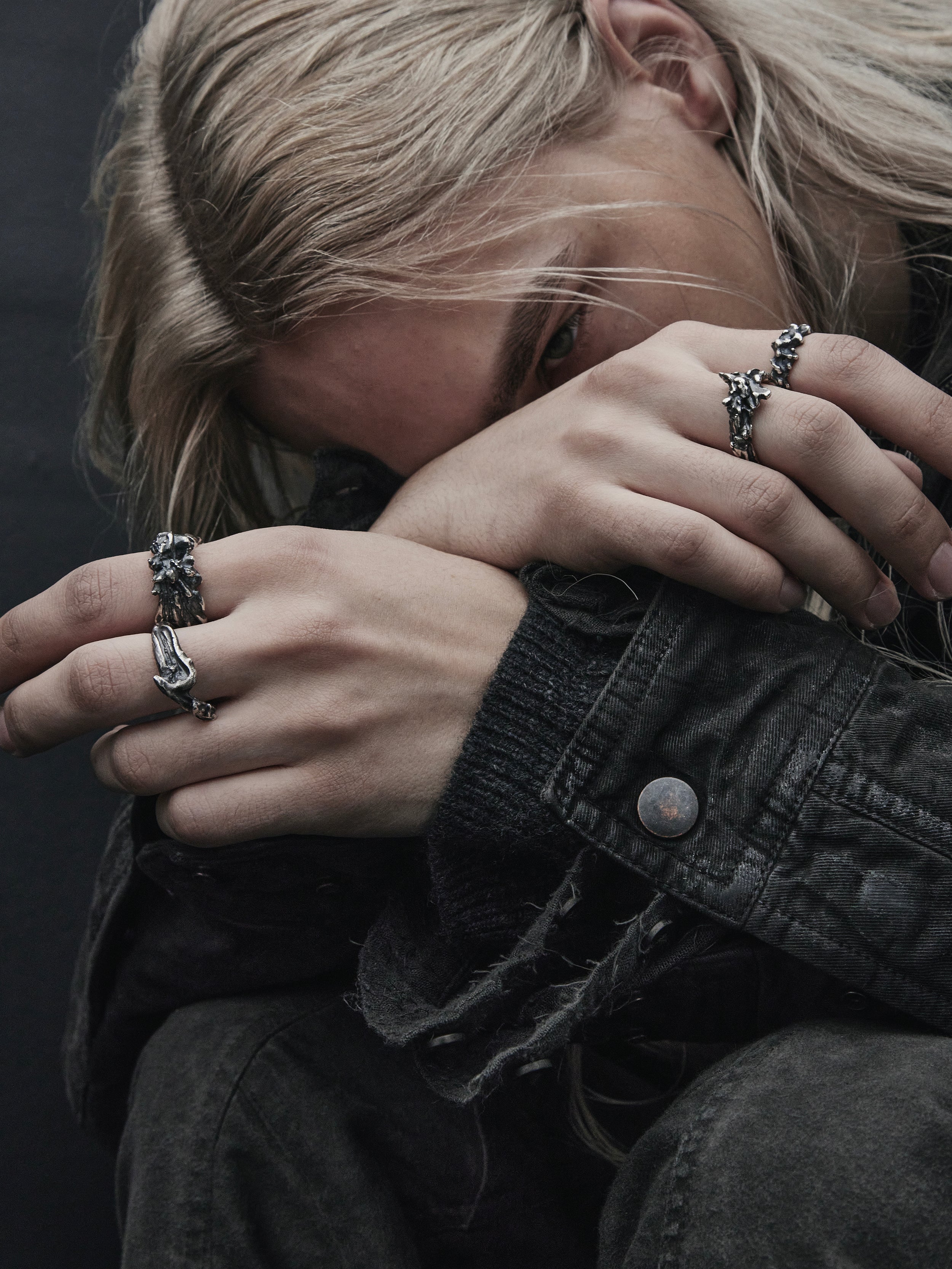 horn ring / 925 silver