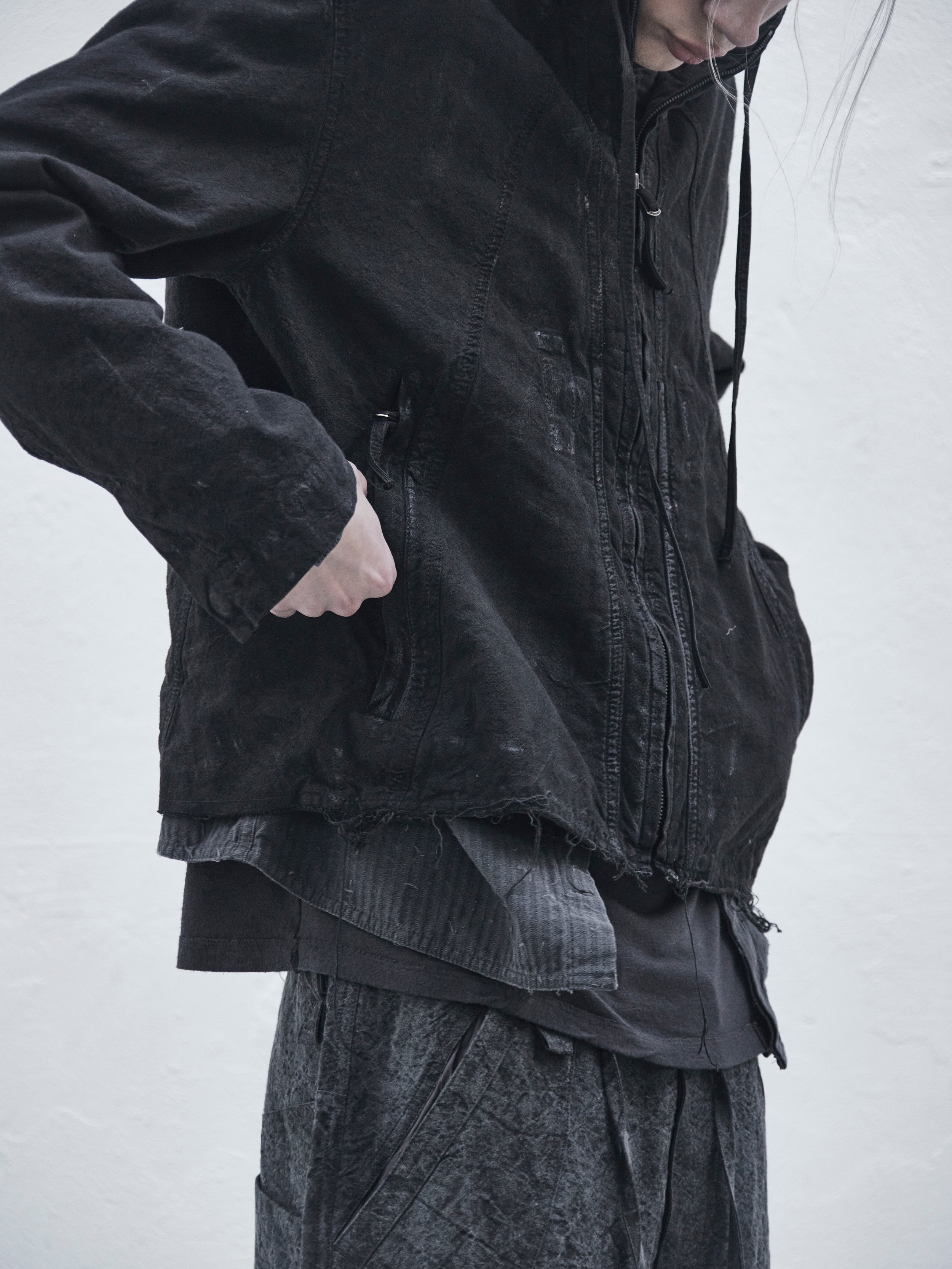 hooded jacket / slab grey