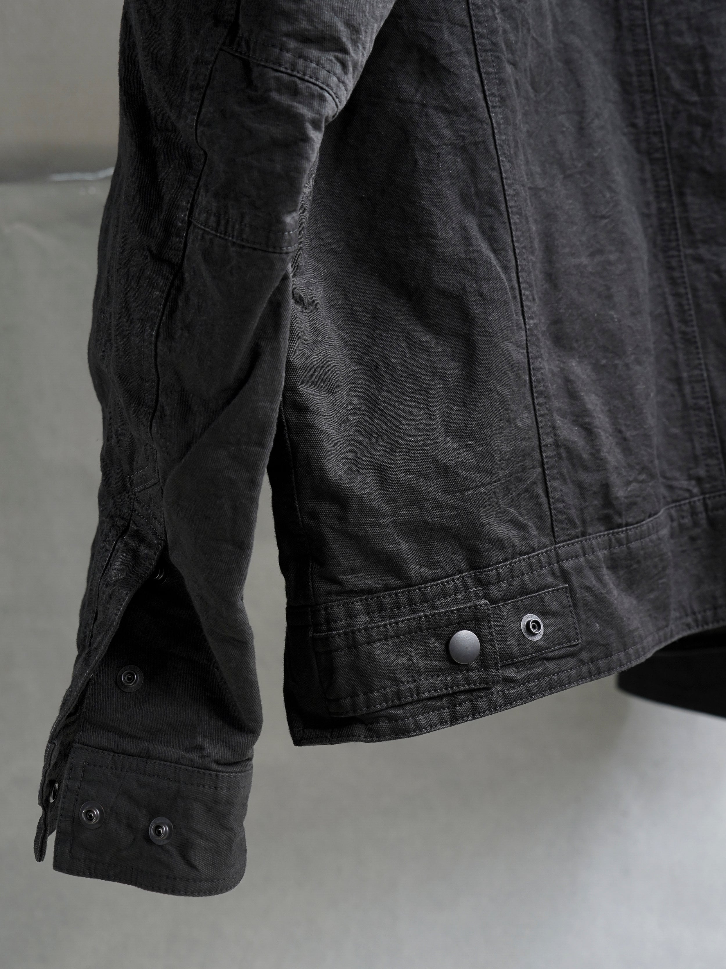 double front hood parka / ink