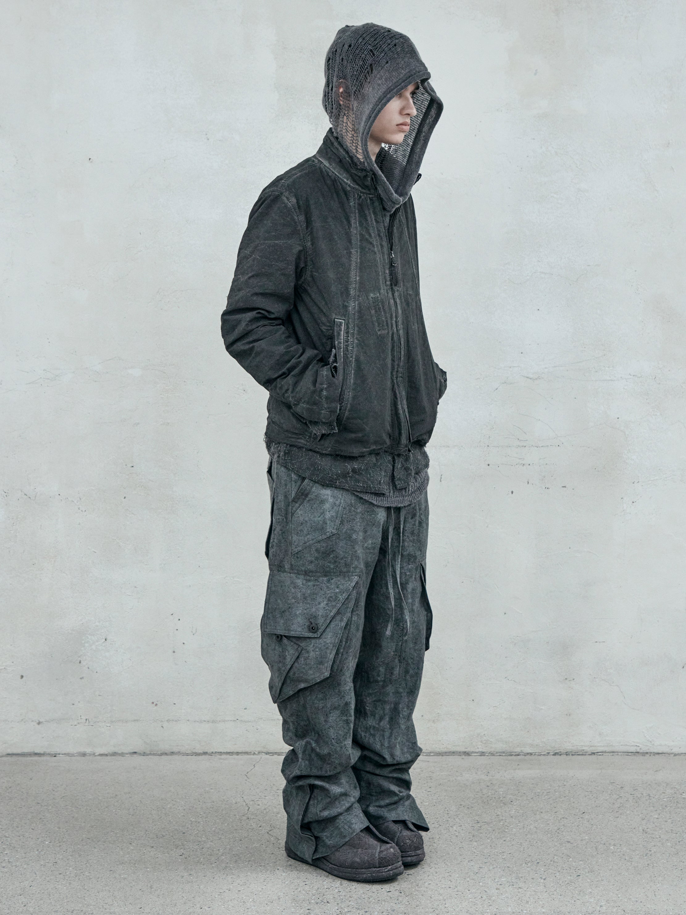 zip up jacket / slab grey (t.w.)