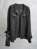 double sleeve field shirt / ink (voile)
