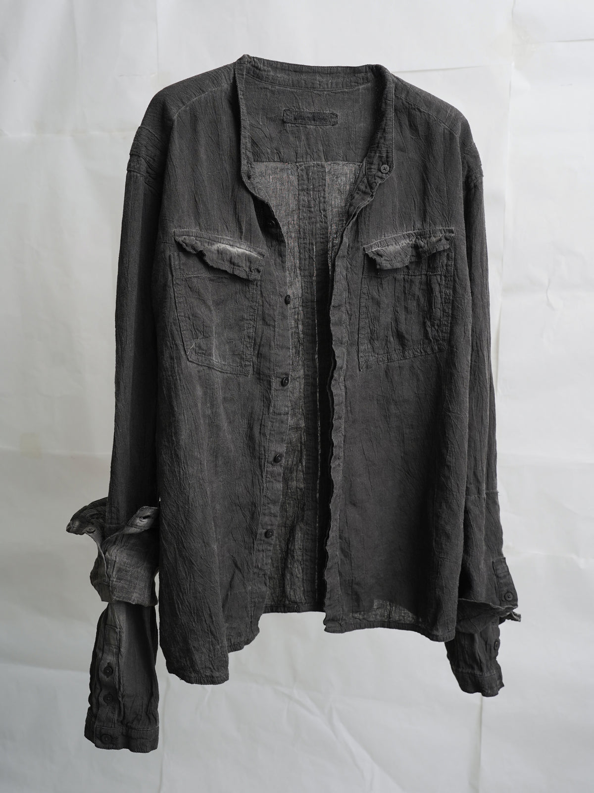 double sleeve field shirt / ink (voile)