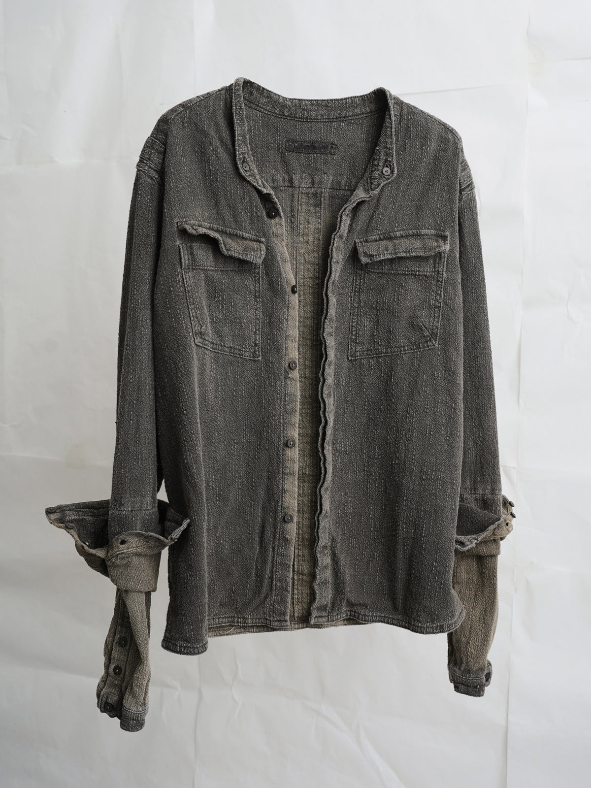 double sleeve field shirt / onion ink (slub)
