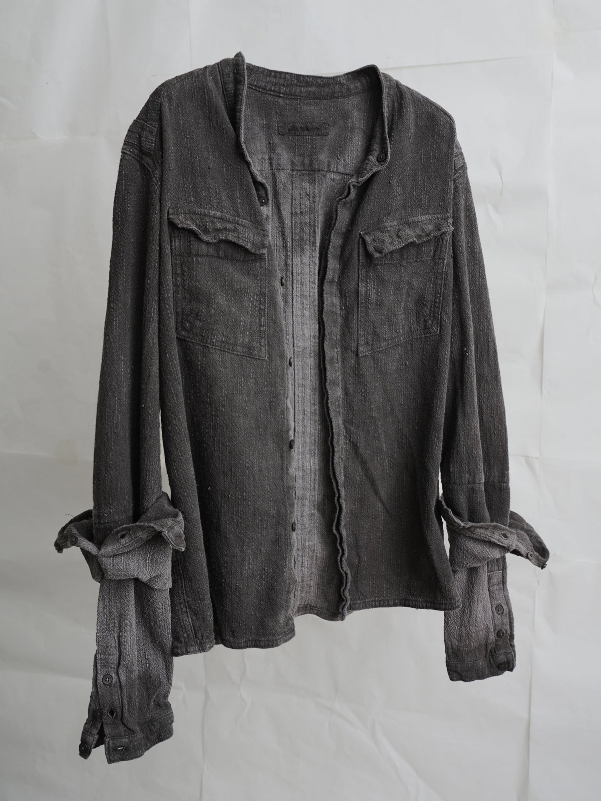 double sleeve field shirt / gallnut ink (slub)