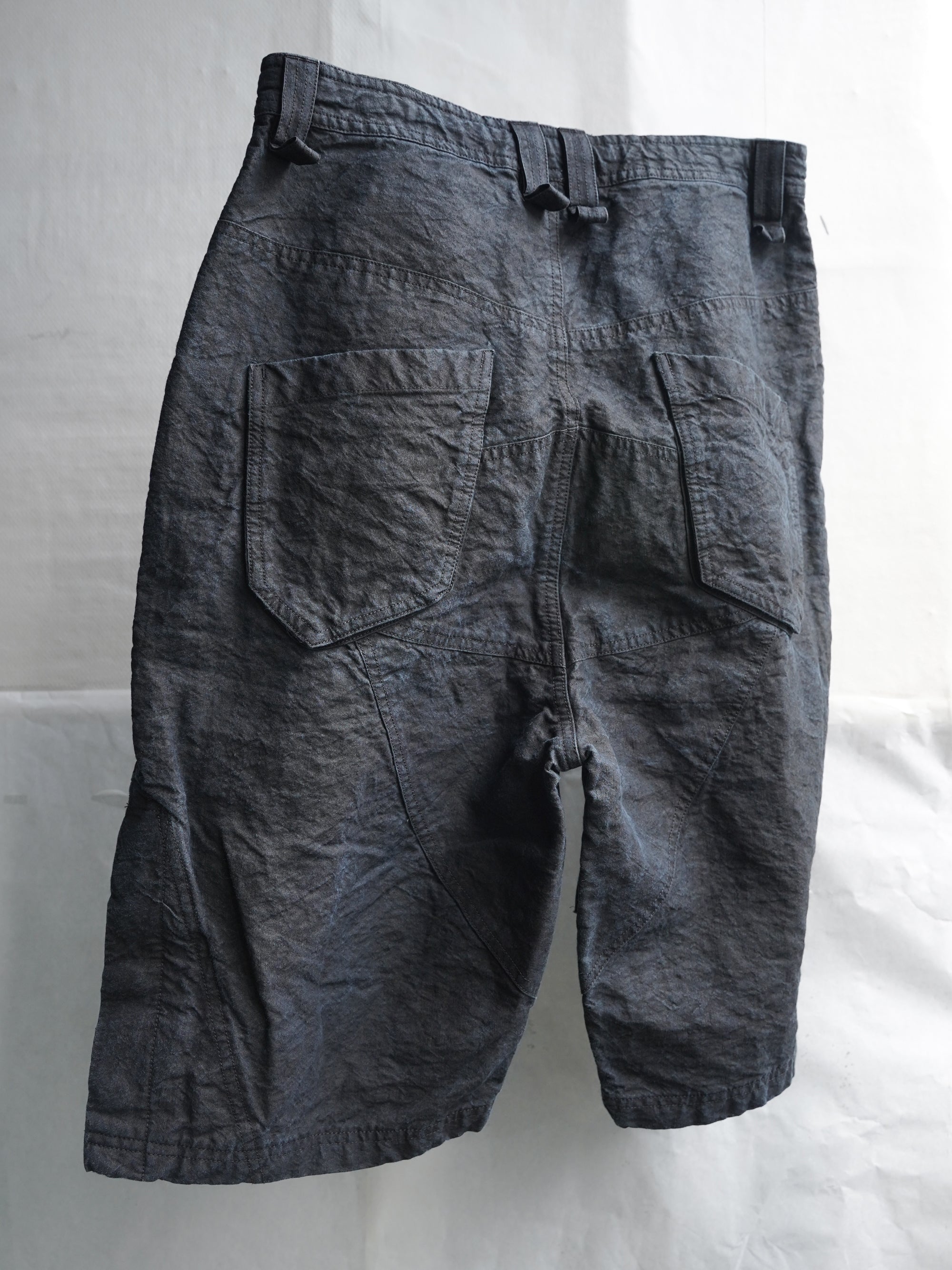split shorts (binchō-tan) / indigo ink