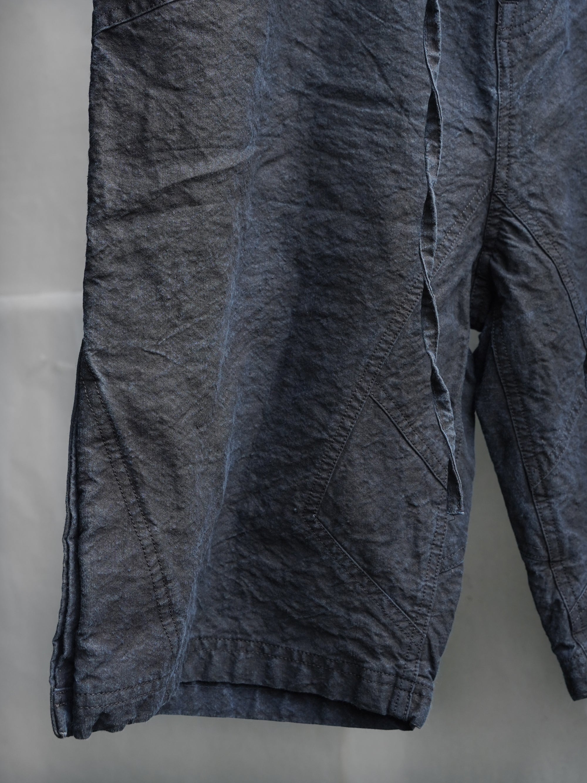 split shorts (binchō-tan) / indigo ink
