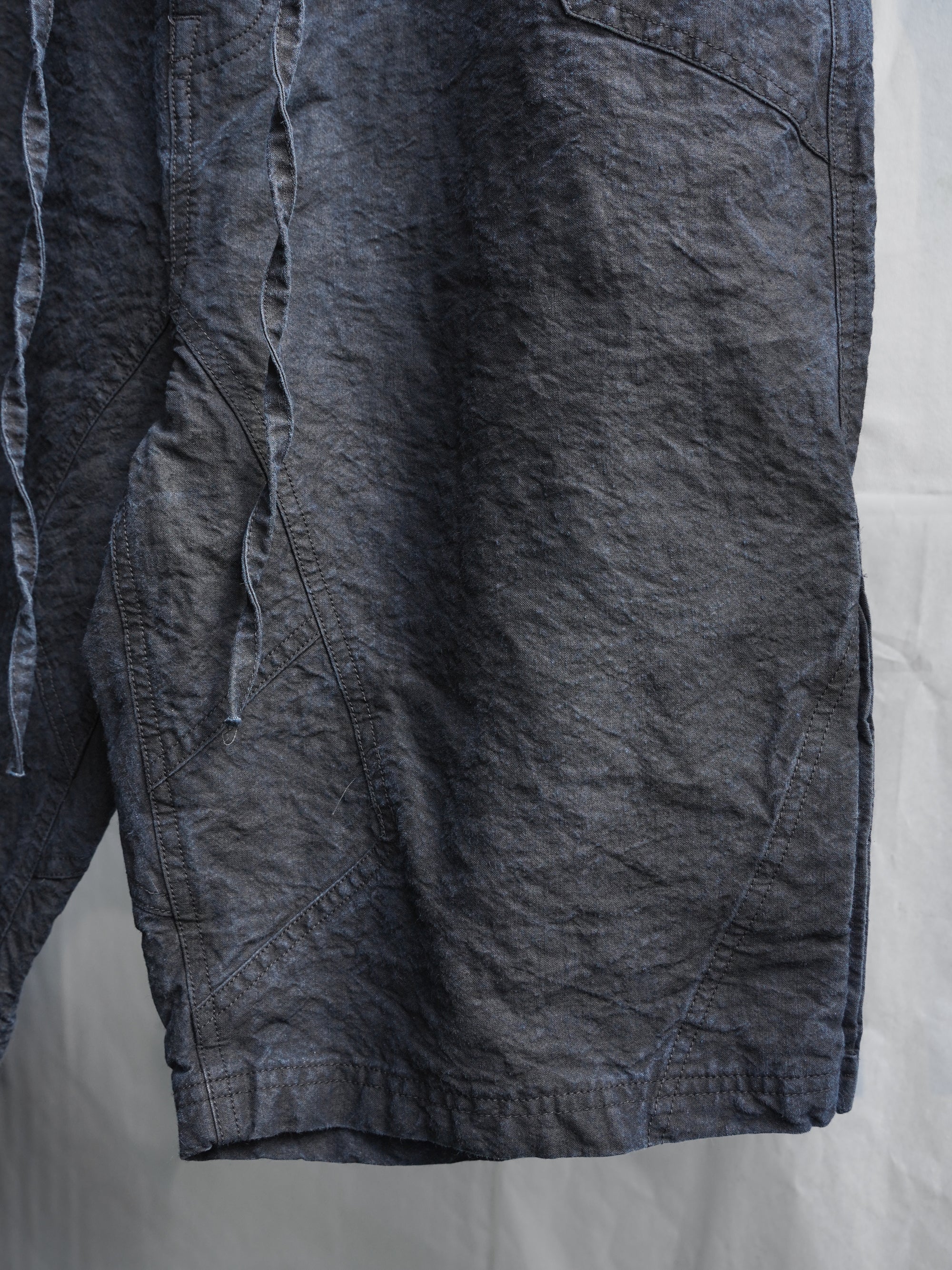 split shorts (binchō-tan) / indigo ink