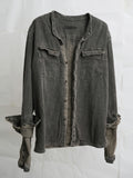 double sleeve field shirt / onion ink (slub)