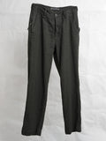 zipper trousers / moss green