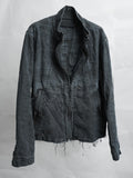 zip up jacket / indigo ink (silk nep)