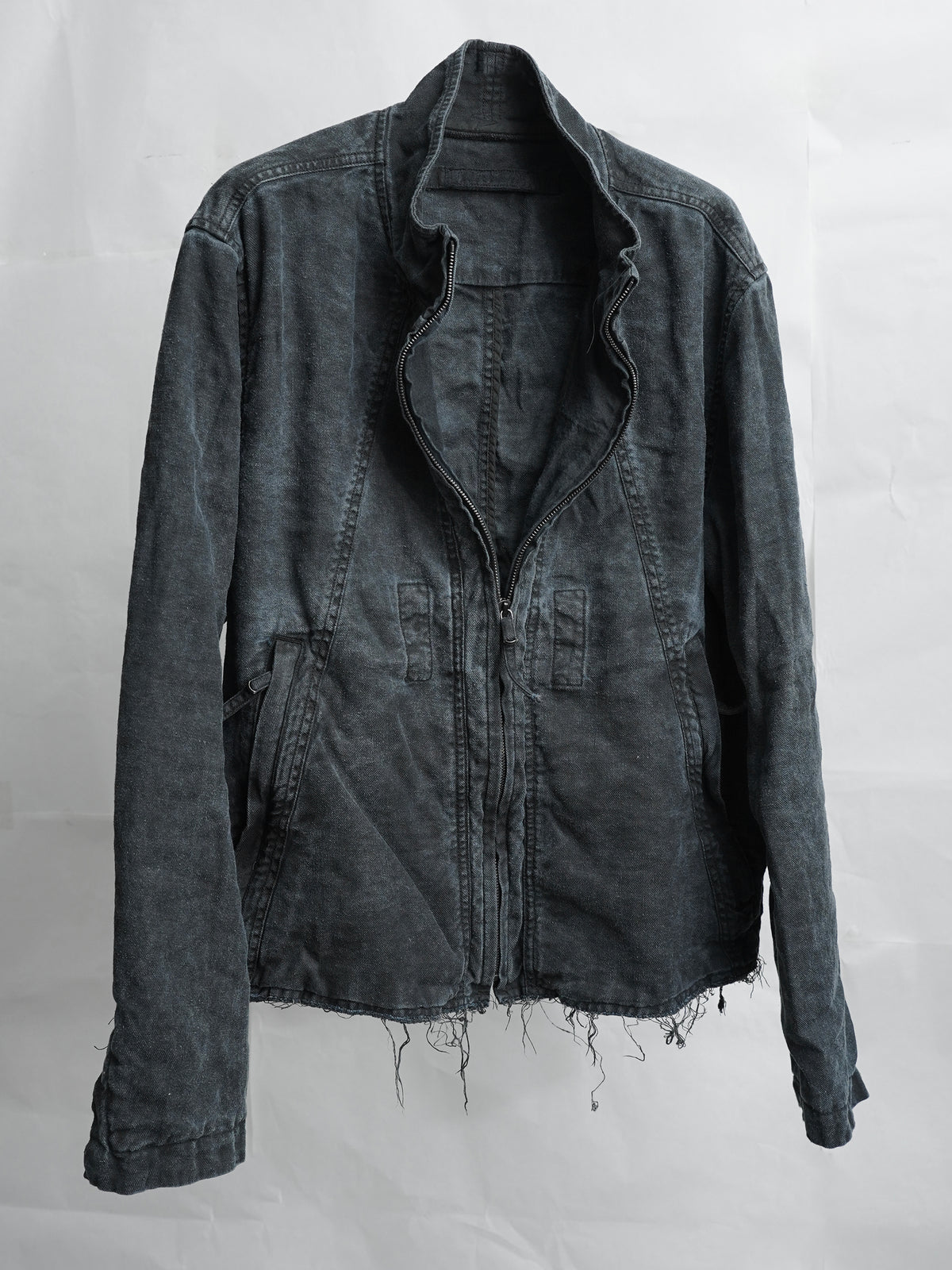 zip up jacket / indigo ink (silk nep)
