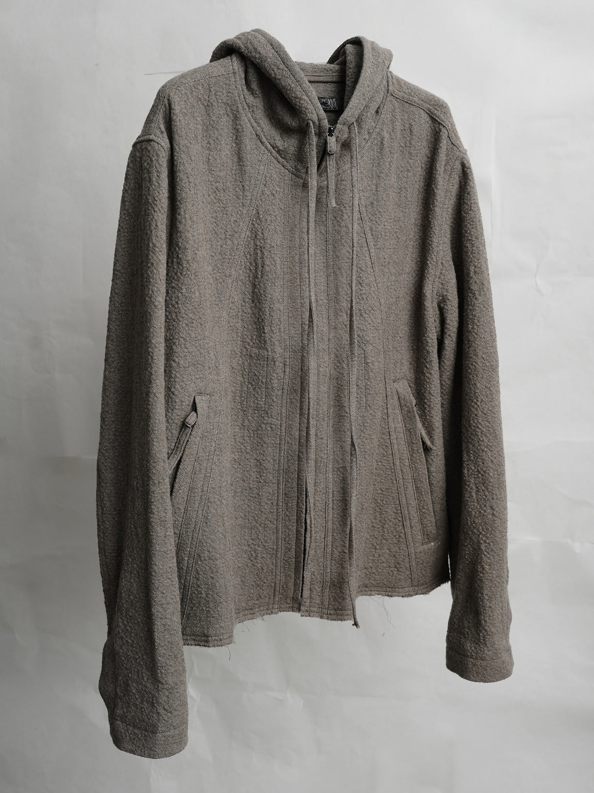 hooded jacket / taupe (wool)
