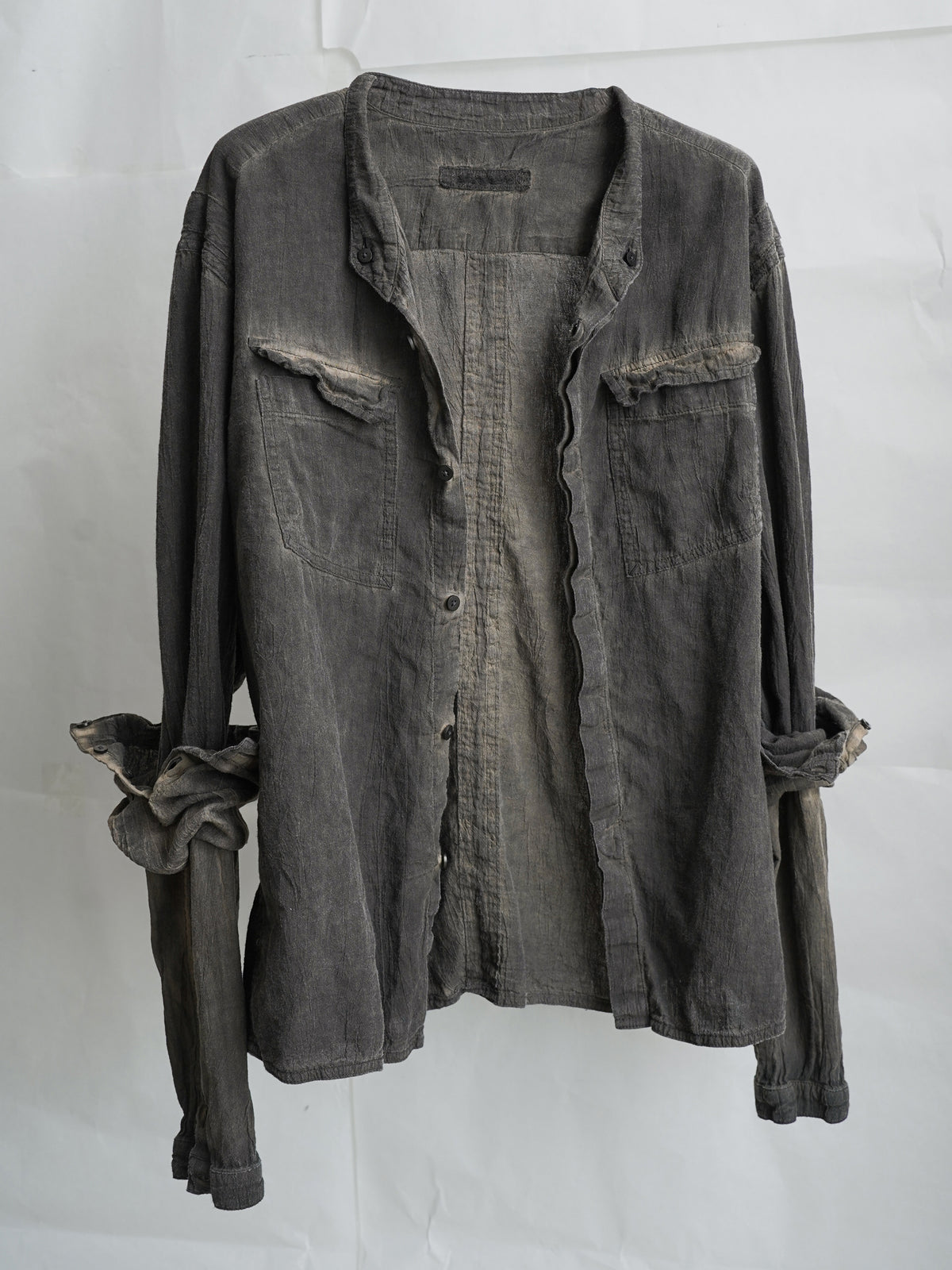 double sleeve field shirt / onion ink (voile)