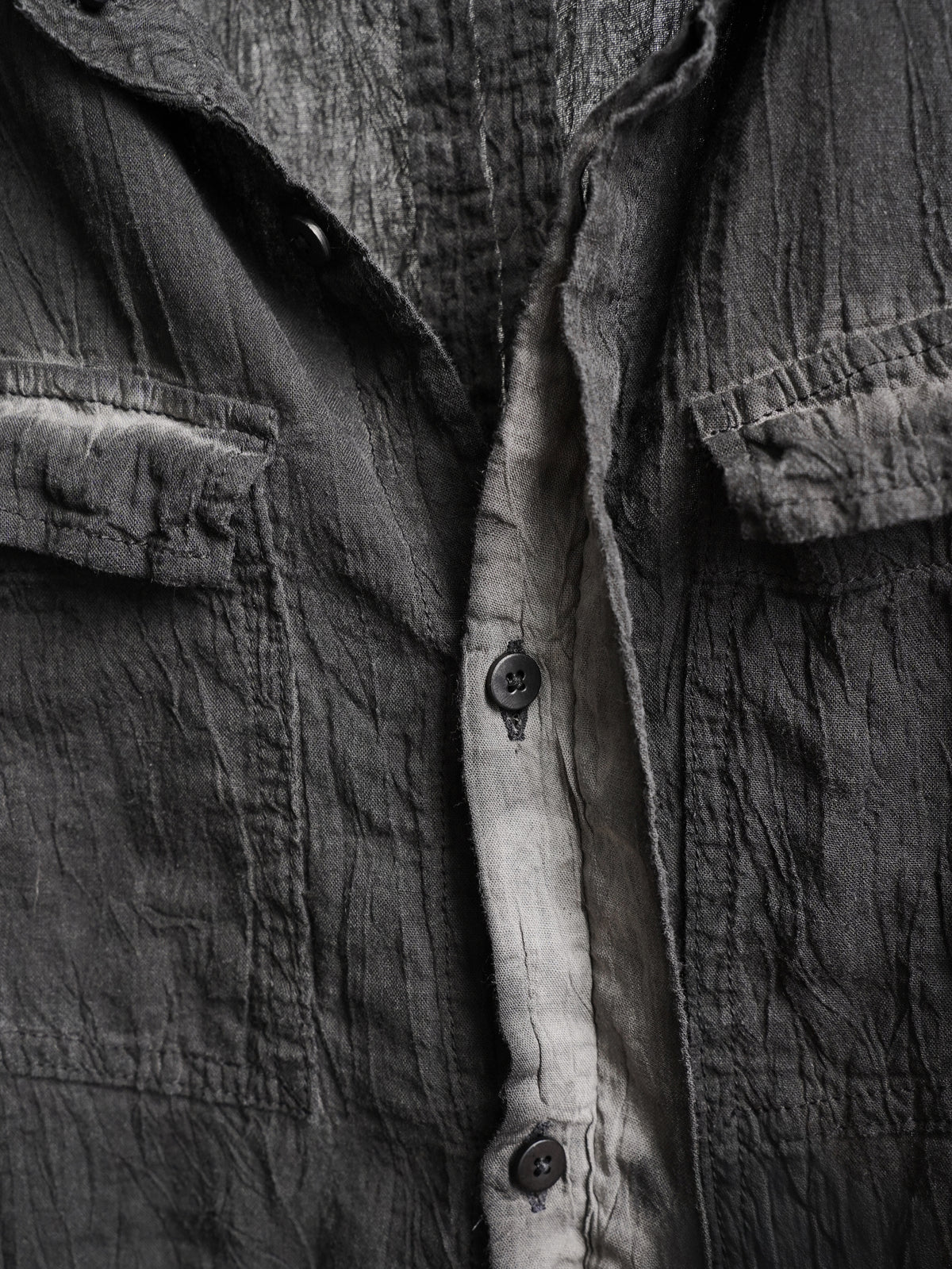 double sleeve field shirt / ink (voile)