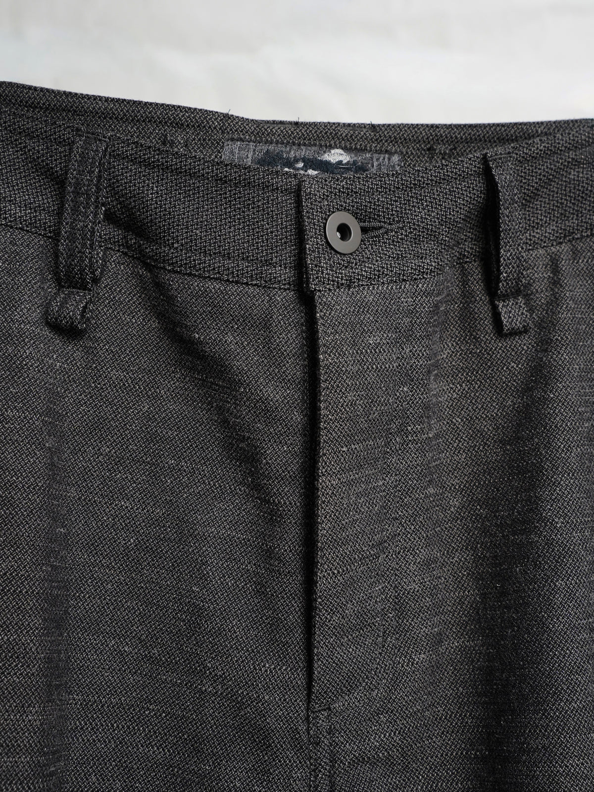 zipper trousers / slub grey