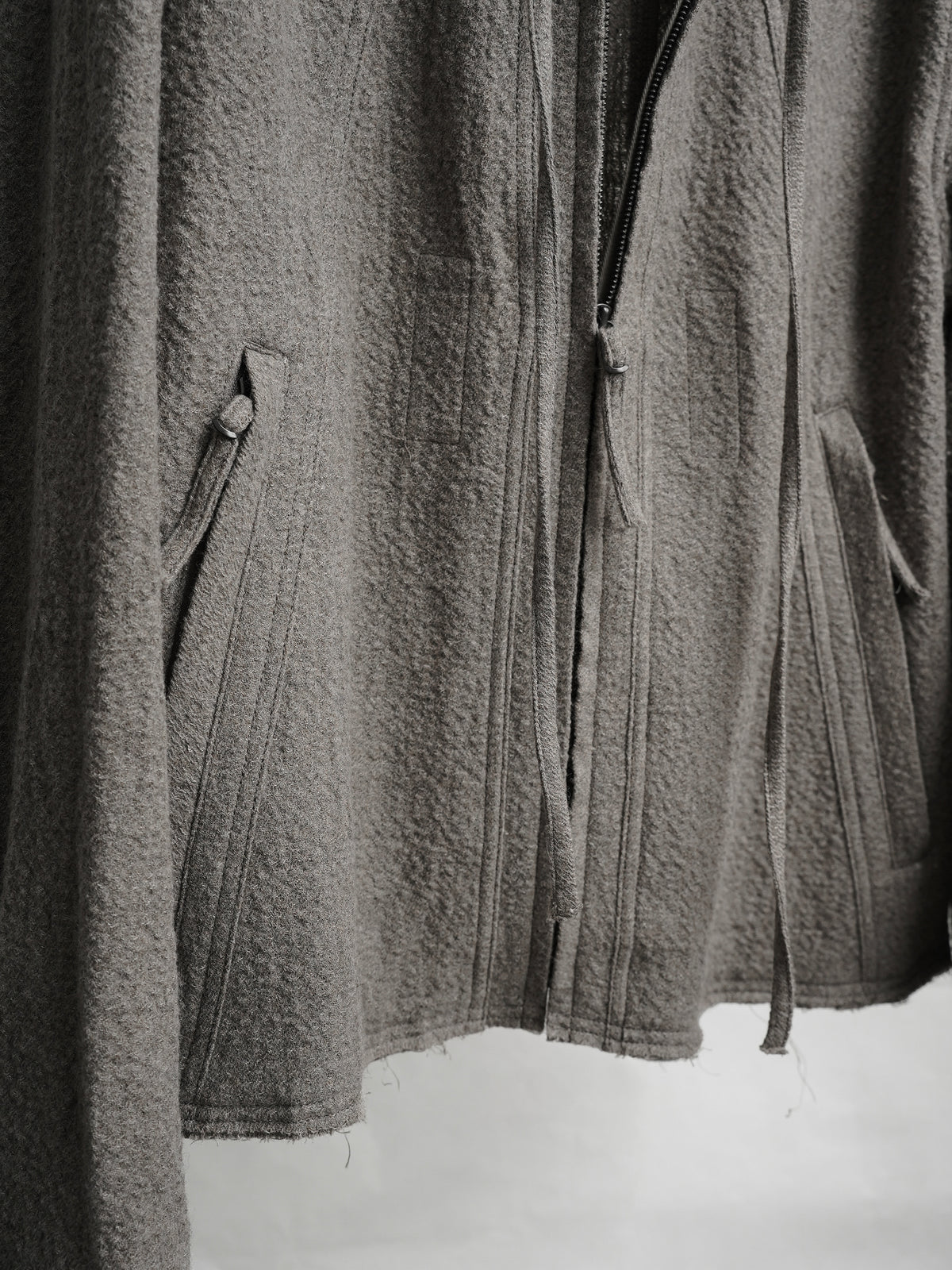 hooded jacket / taupe (wool)
