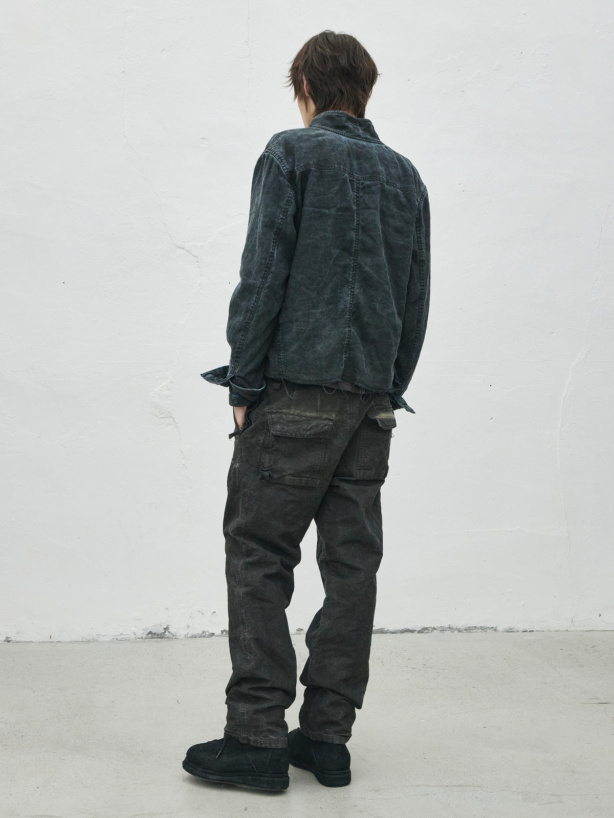 zip up jacket / indigo ink (silk nep)