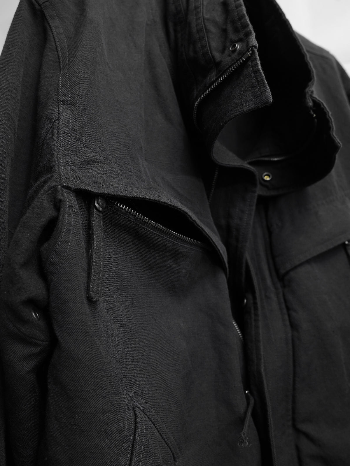 highneck jacket / black (gabardine)
