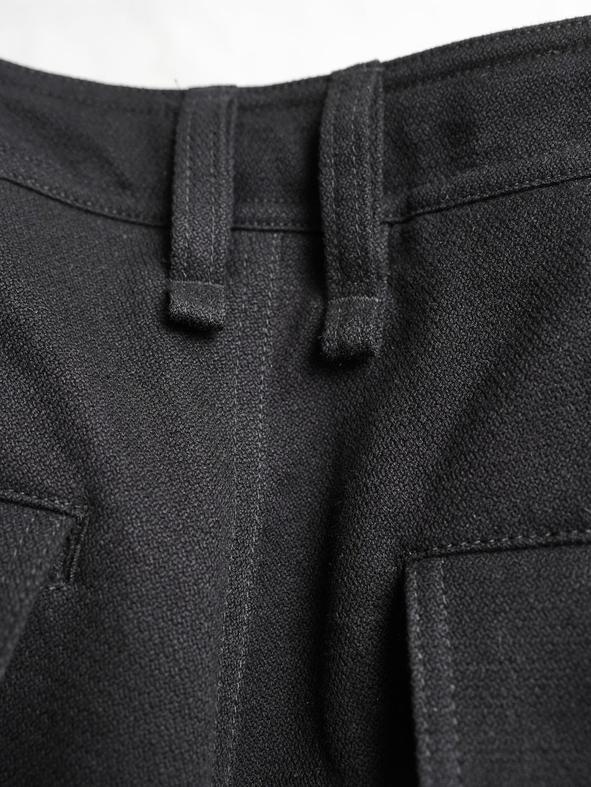 zipper trousers / slub black