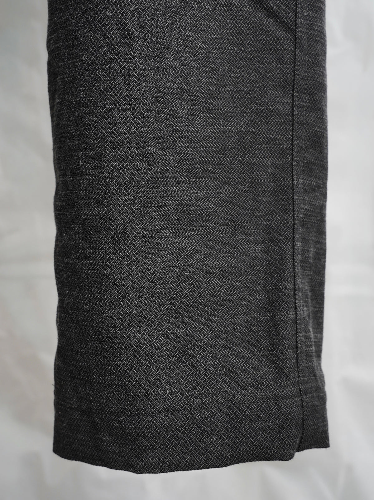zipper trousers / slub grey