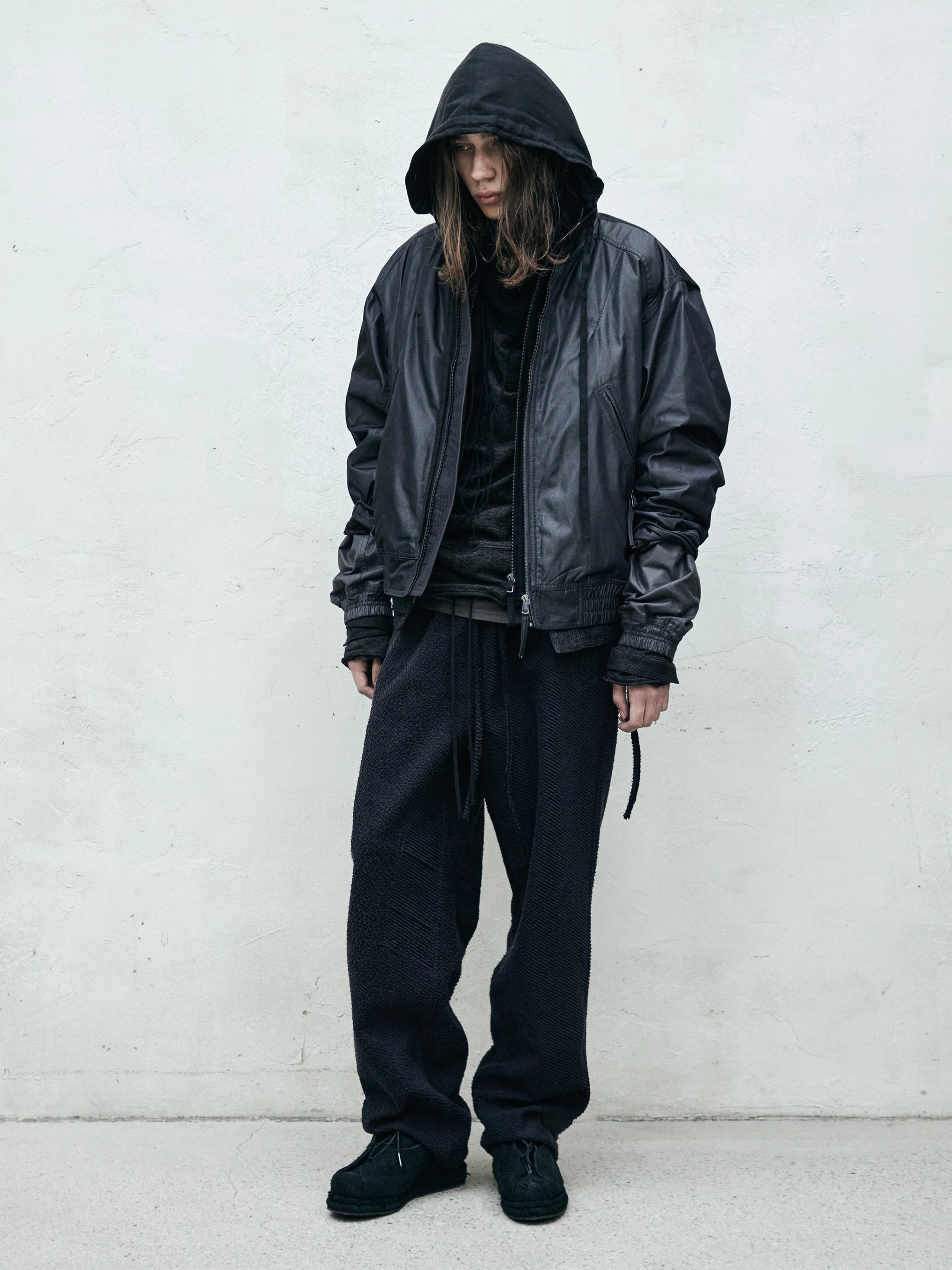 double sleeve bomber / metal grey