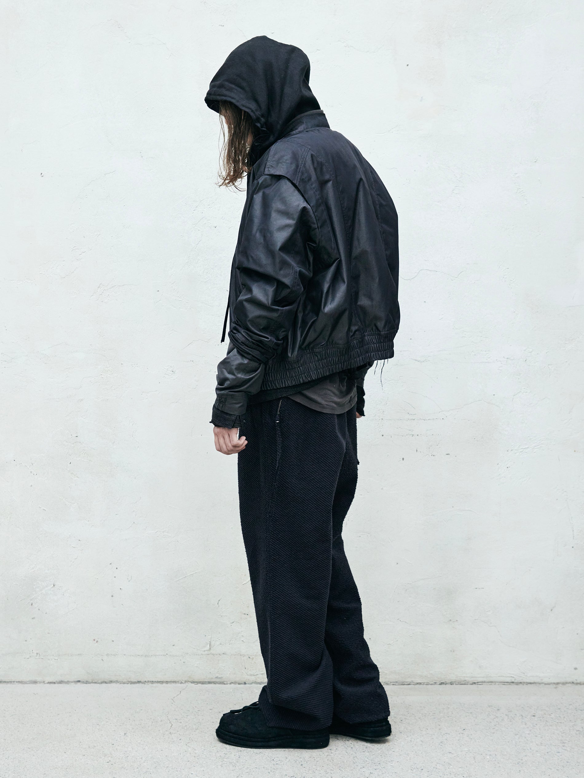 double sleeve bomber / metal grey