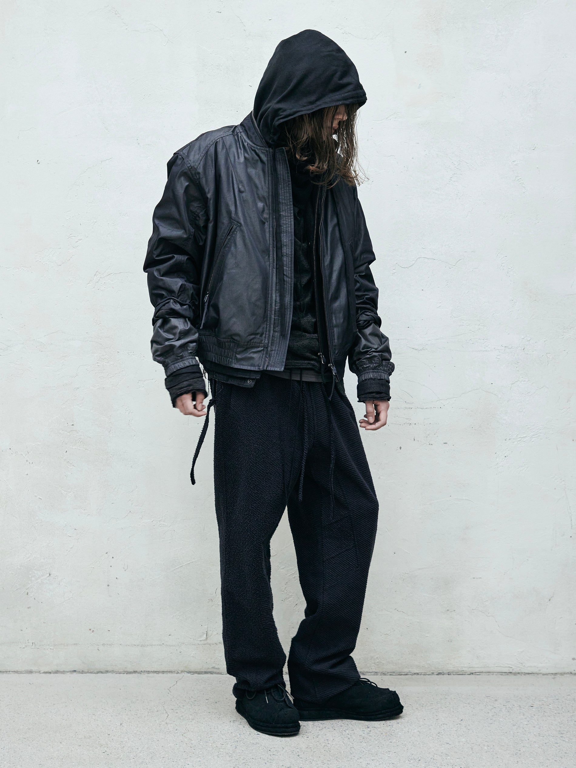 double sleeve bomber / metal grey