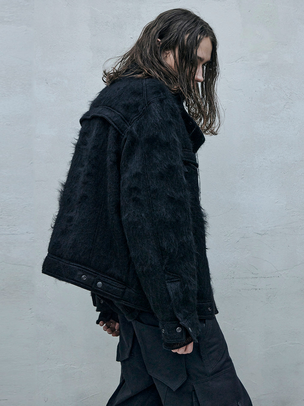 mohair jacket / black