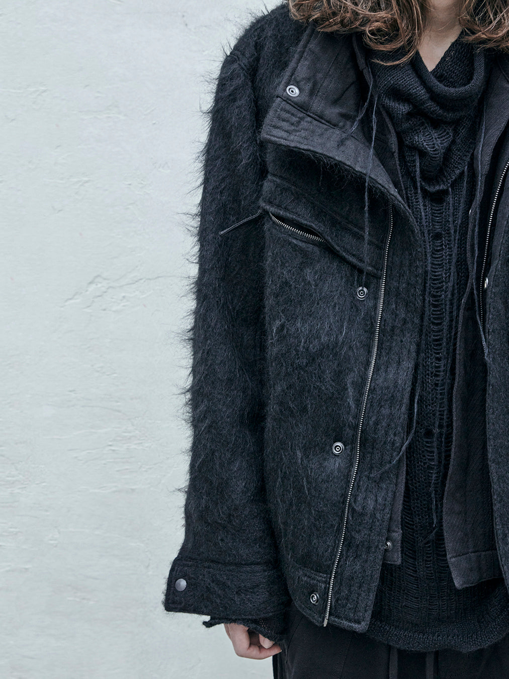 mohair jacket / black