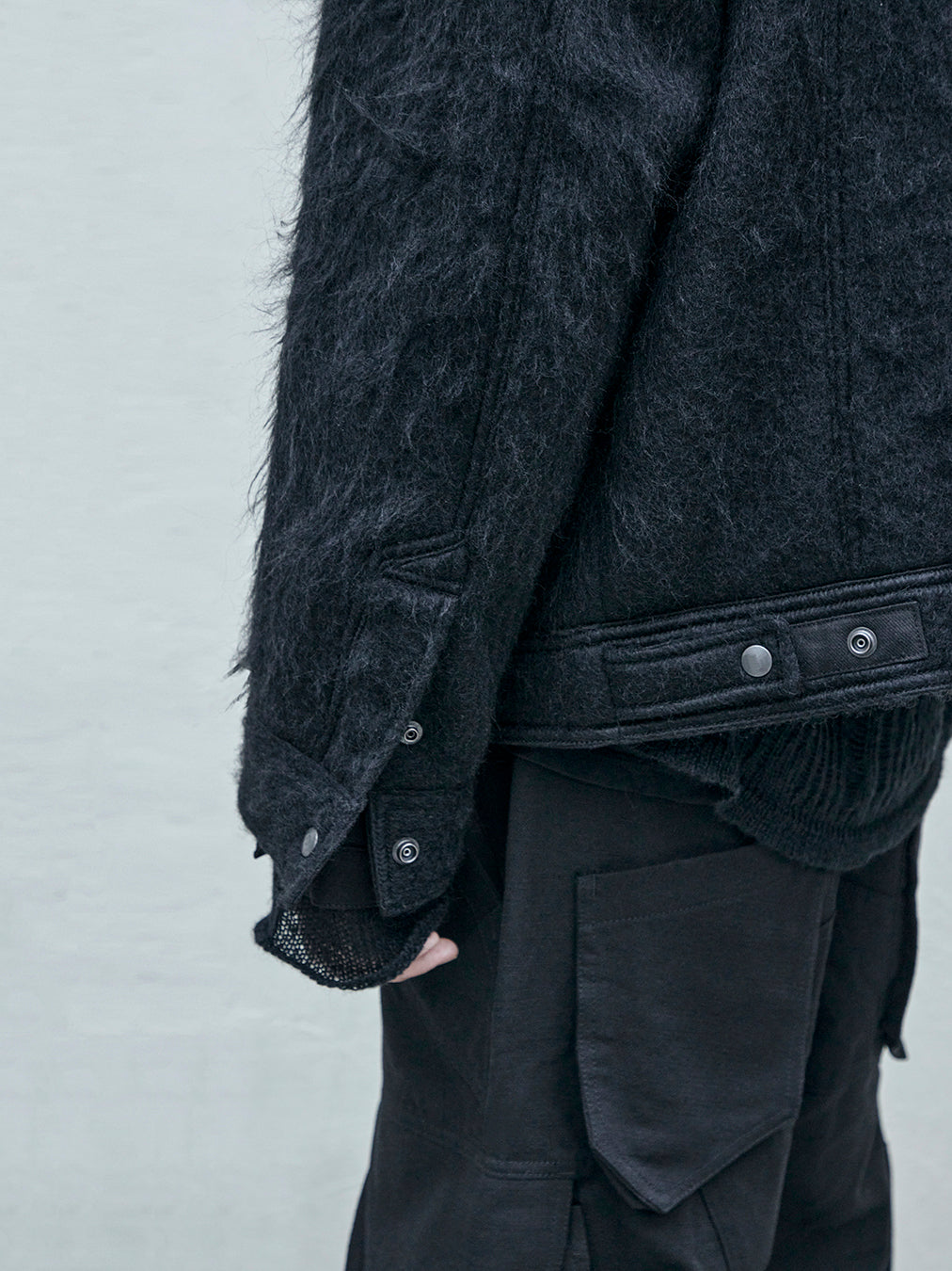 mohair jacket / black