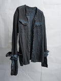double sleeve field shirt / indigo ink (voile)