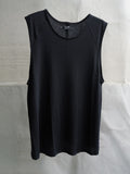 modal silk tank / black