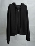 zip hoodie / black
