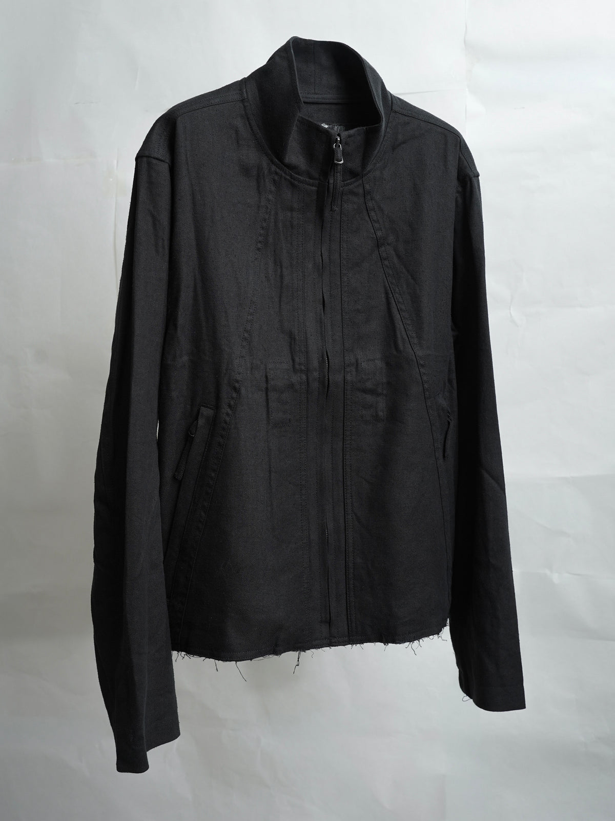 zip up jacket / double black (silk nep)