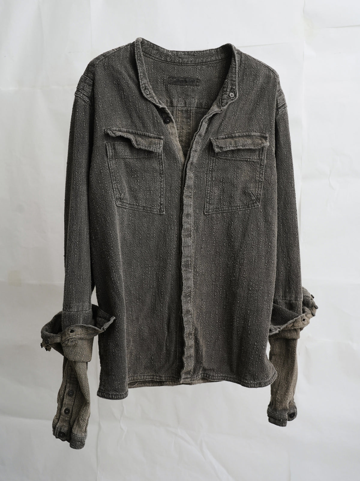 double sleeve field shirt / onion ink (slub)