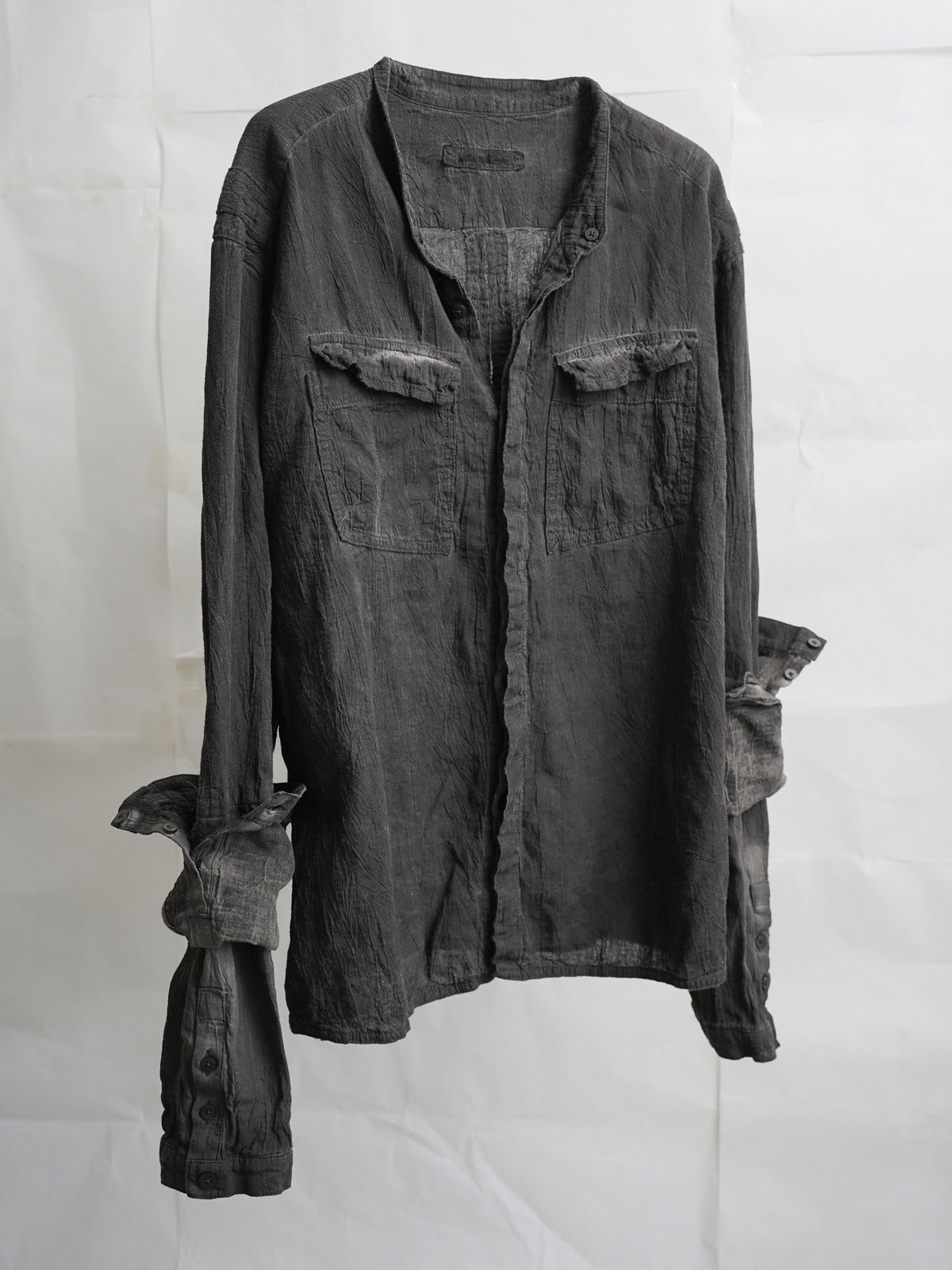 double sleeve field shirt / ink (voile)