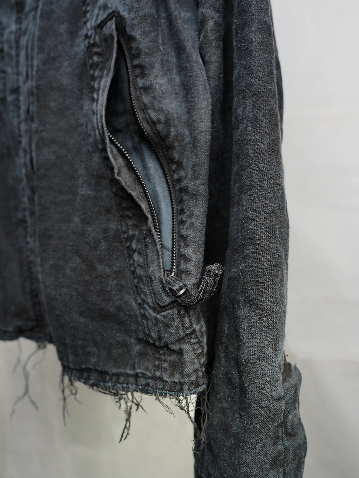 zip up jacket / indigo ink (silk nep)