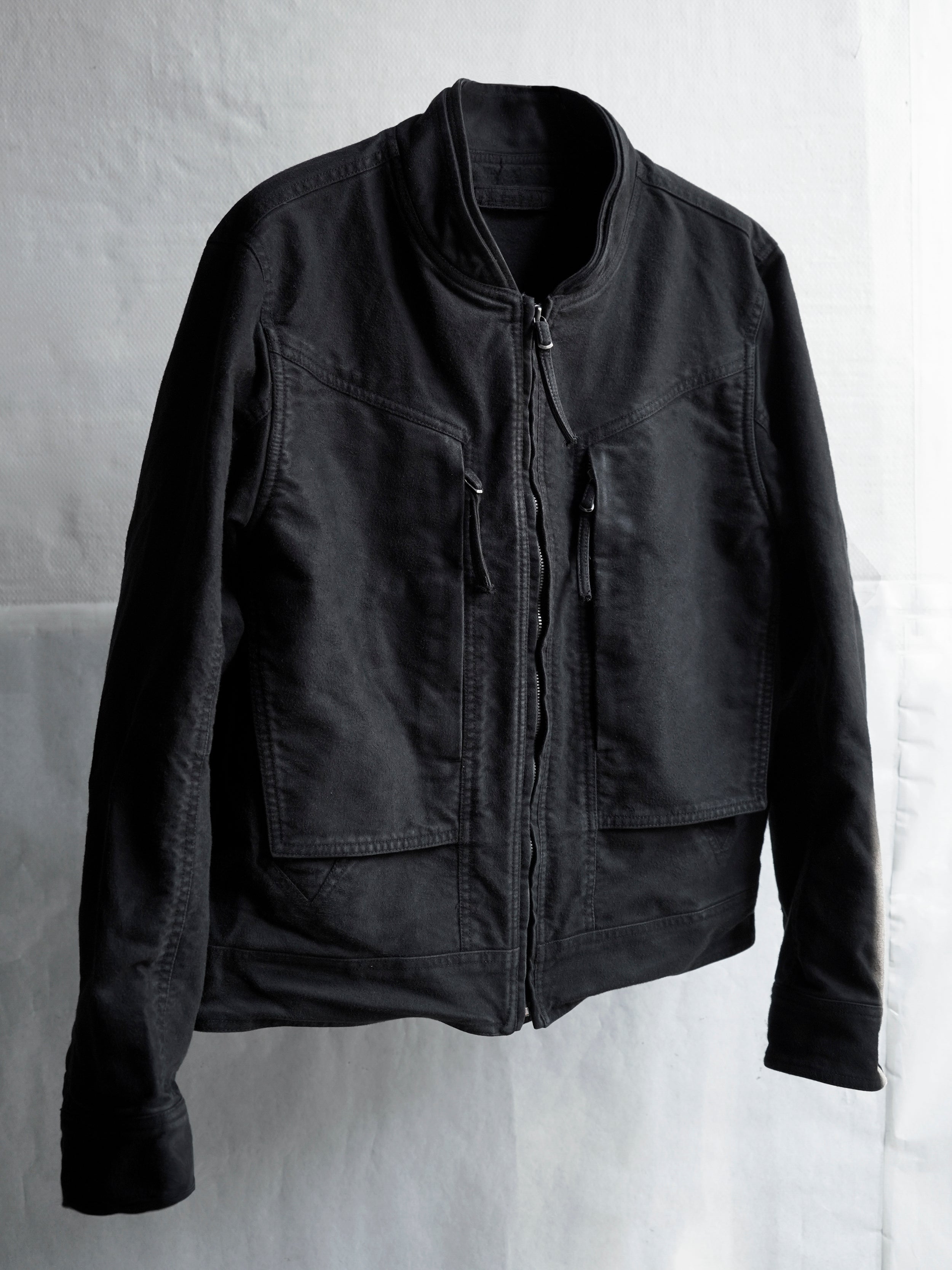cargo bomber / black (moleskin) – blackmerle