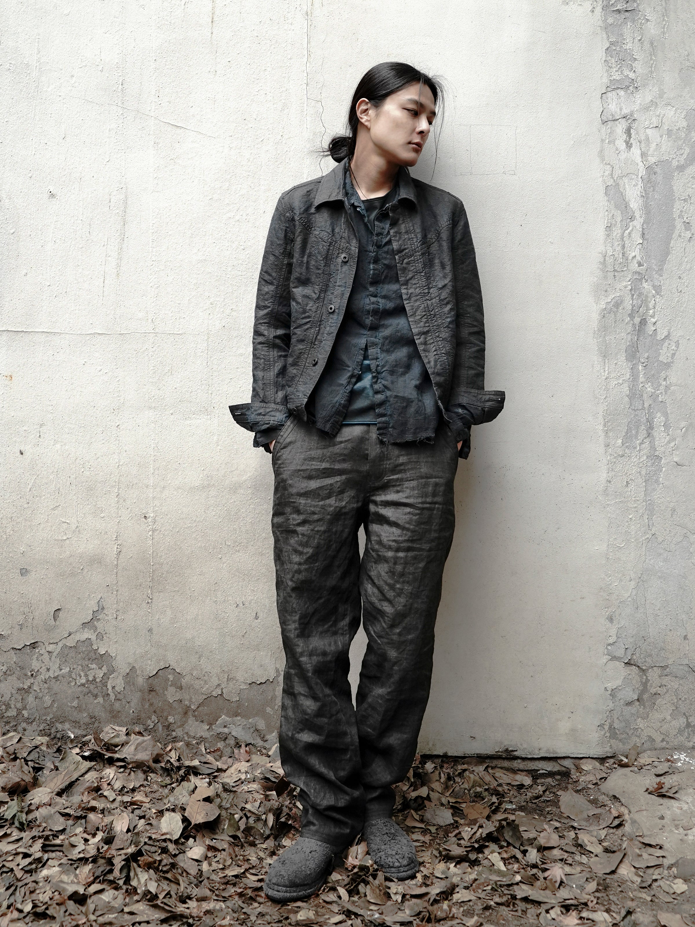 trucker jacket (binchō-tan) / indigo ink
