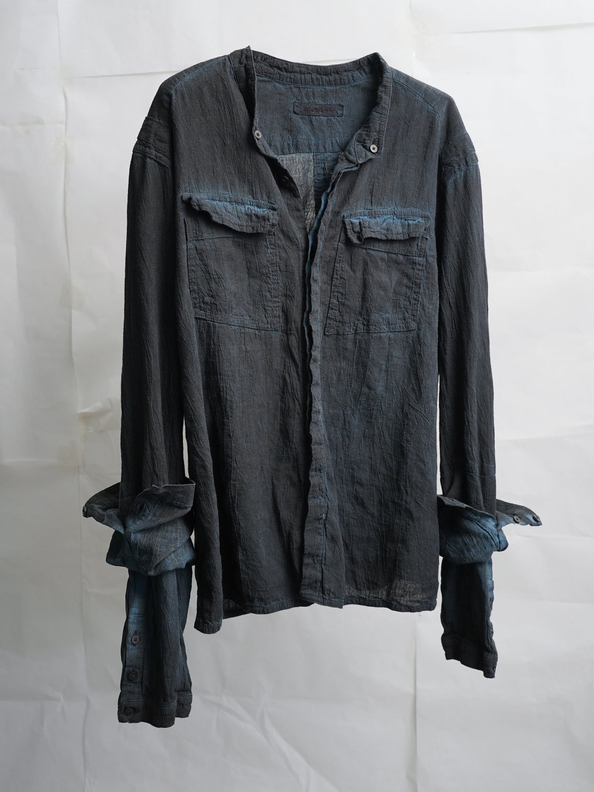 double sleeve field shirt / indigo ink (voile)