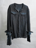double sleeve field shirt / indigo ink (voile)