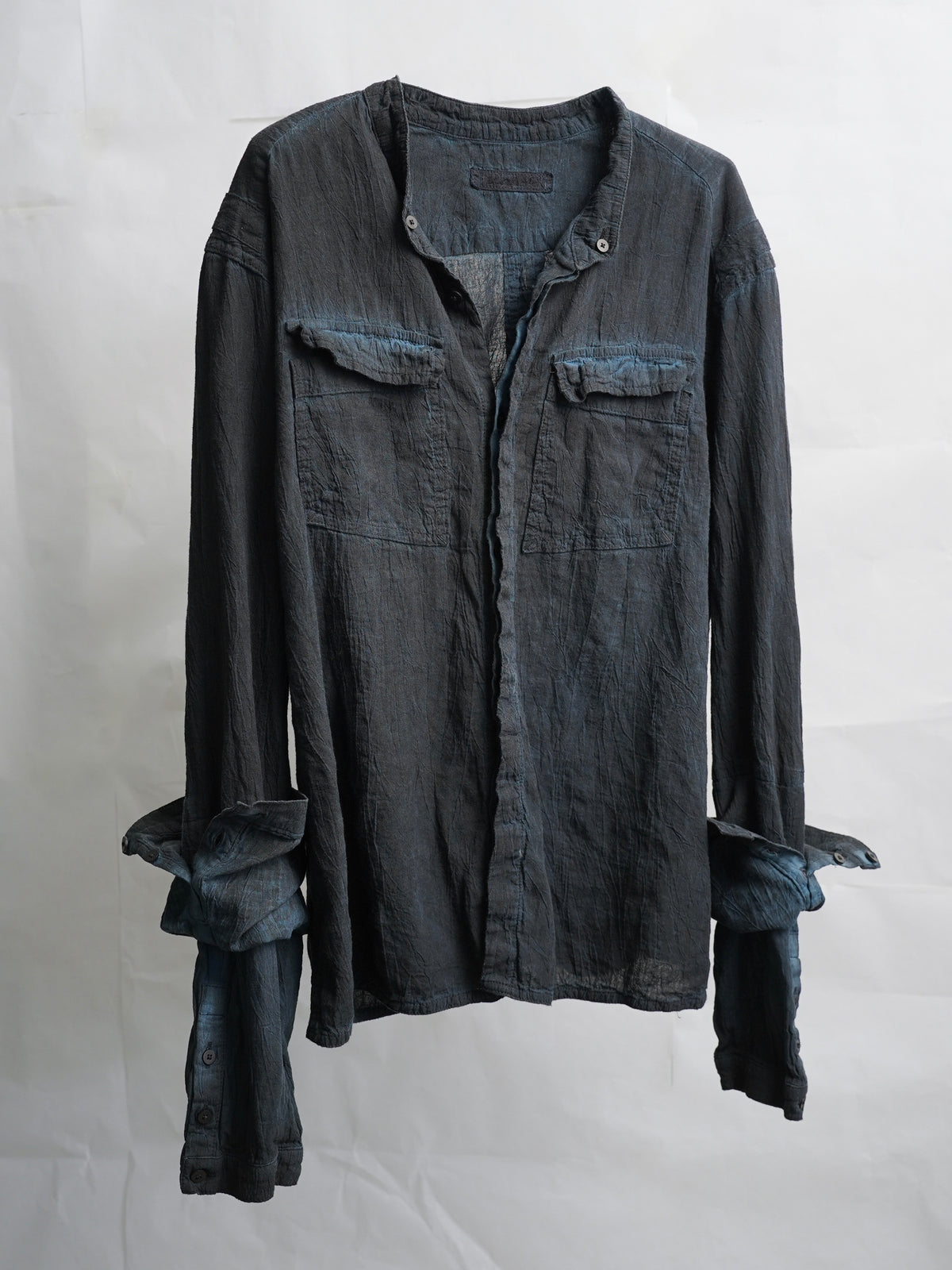 double sleeve field shirt / indigo ink (voile)
