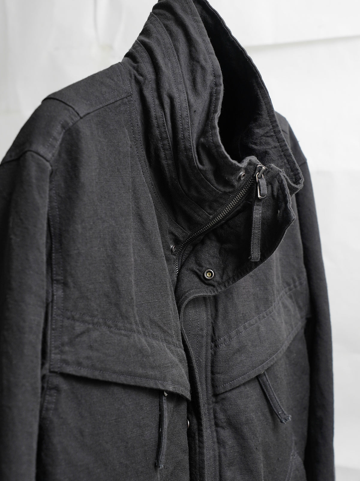 highneck jacket / black (gabardine)