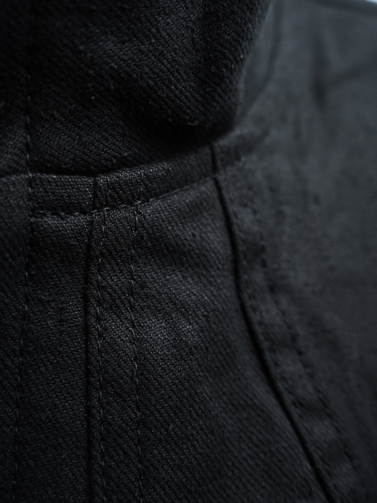 zip up jacket / double black (silk nep)