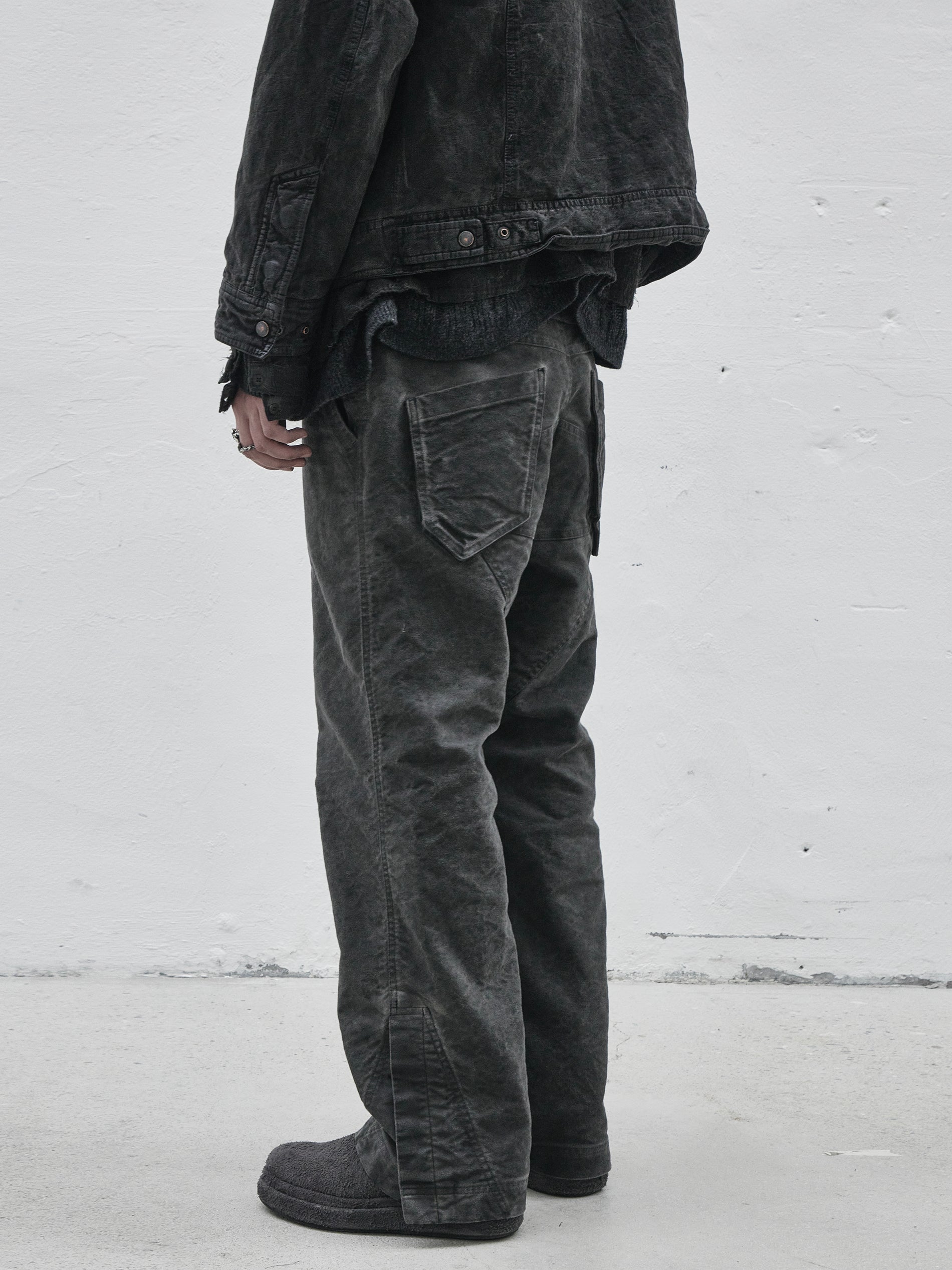 split trousers / slab grey (moleskin)