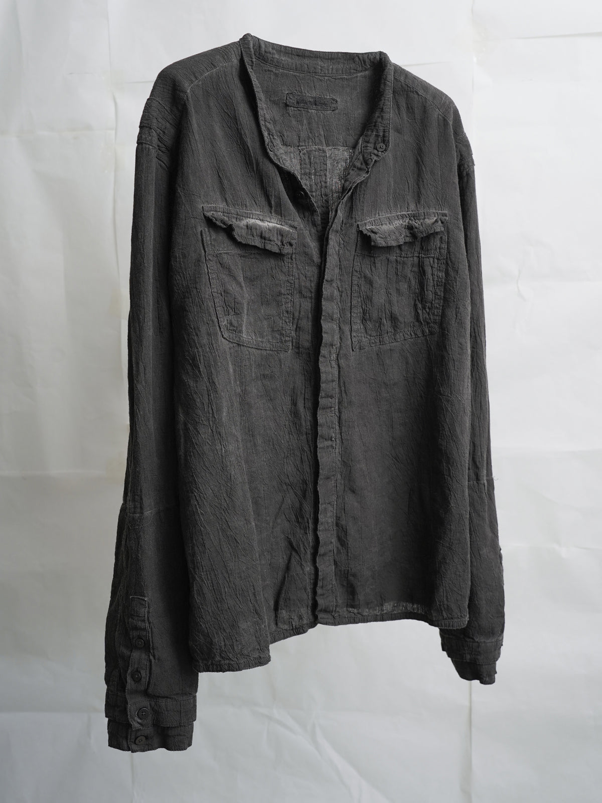 double sleeve field shirt / ink (voile)