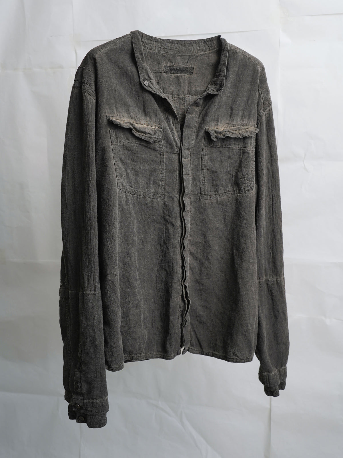 double sleeve field shirt / onion ink (voile)