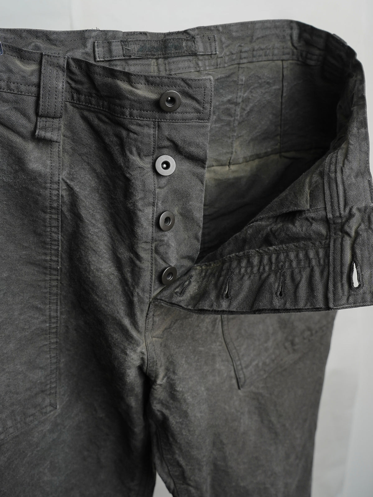 fatigue zipper trousers / onion ink (duck)